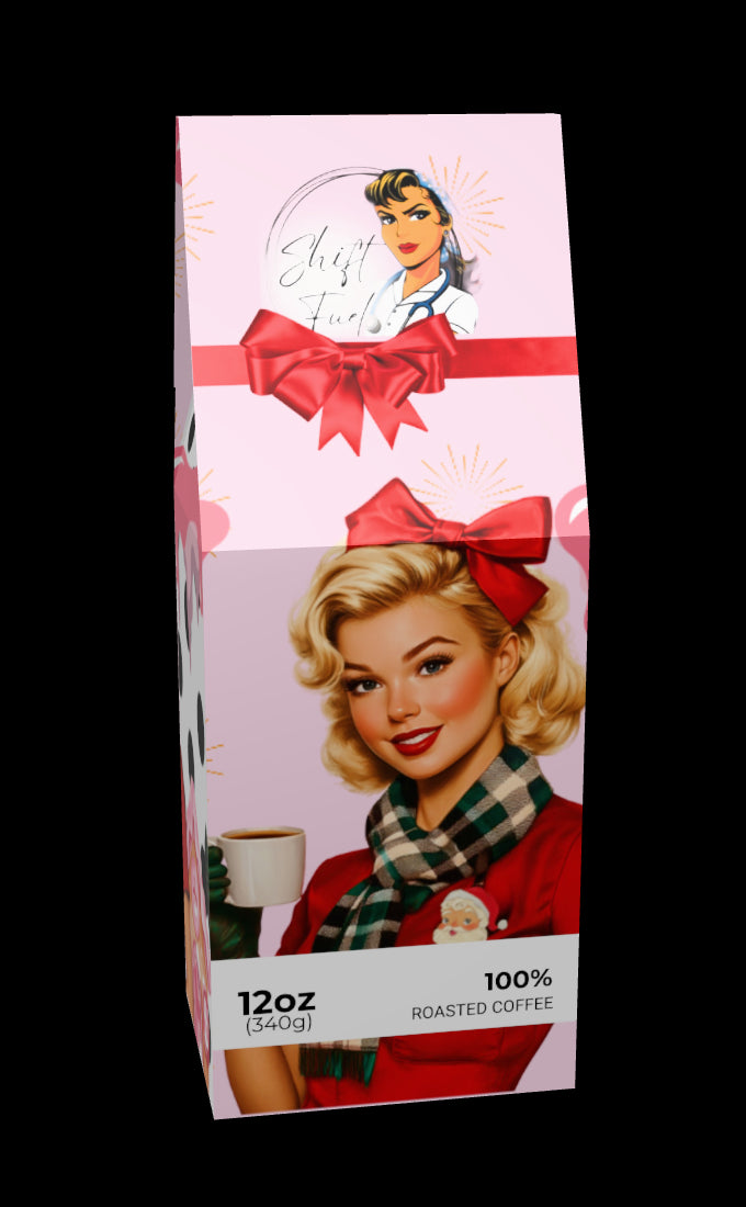 <img src="https://shiftfuelproducts.shop/cdn/shop/files/Shift_Fuel_s_Pinup_Holiday_Coffee_Peppermint_front_of_bag.jpg?v=1730903144" alt="Shift Fuel's Pinup Holiday Coffee - Peppermint Flavor, Front View of Retro 12oz Bag" />
